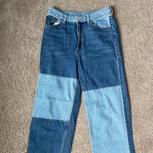 Monki patchwork denim